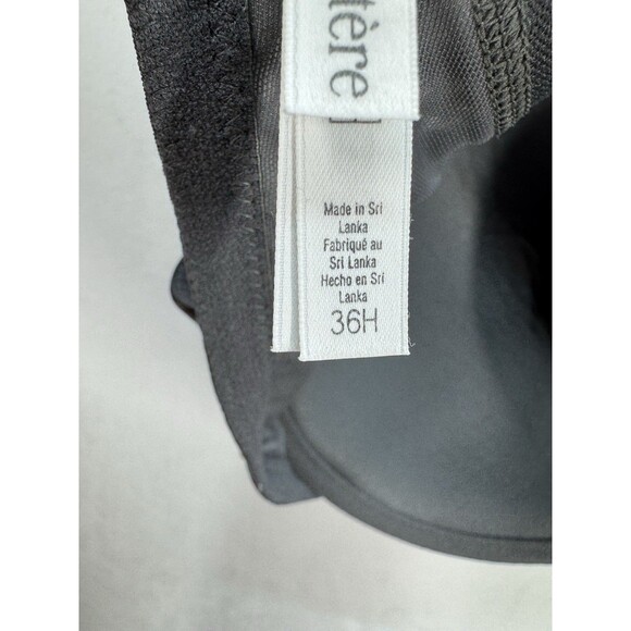 Le Mystere Safari T Shirt Plunge Underwire Bra Womens 36H Black Gray Marbled - Picture 7 of 10